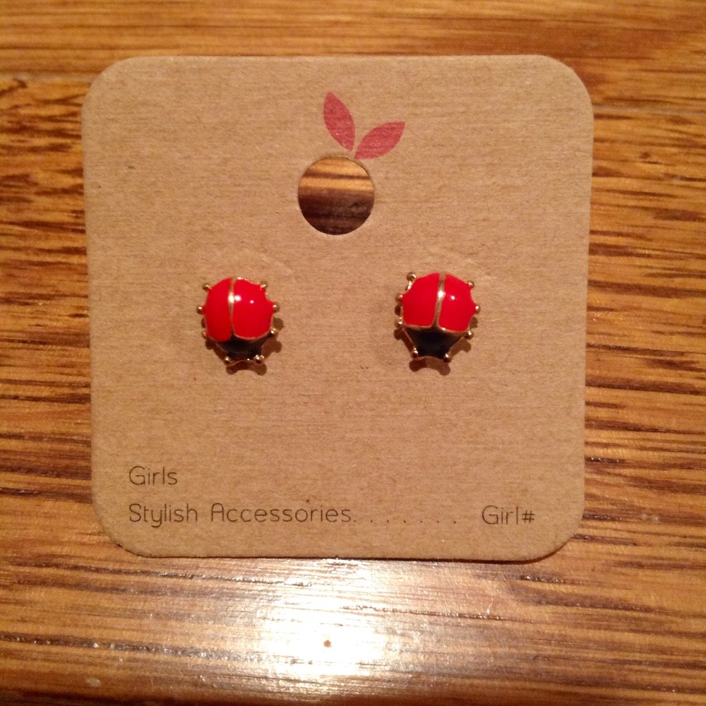 Ladybug Stud Earrings New With Tags
